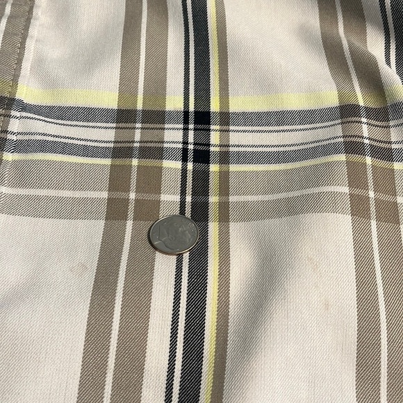 Columbia Omni Wick Yellow/Tan Plaid Button-Down Shirt Men’s Size XL - Picture 8 of 9